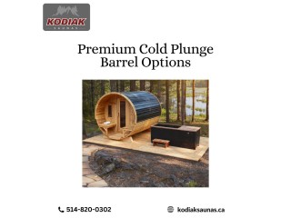 Premium Cold Plunge Barrel Options from Kodiak Sauna Manufacturers