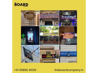 Sign Board Manufacturers in Bangalore - Channel Letters, LED Boards -theboardcompany