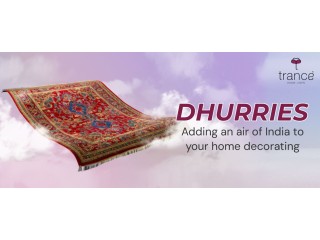 Buy our dhurries which adds an air of india to your home decorating