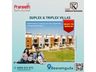 Duplex, Triplex Villas for Sale in Beeramguda | 3, 4 BHK Villas for Sale in Beeramguda | Villa Projects in Patancheru