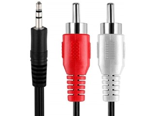 FEDUS 3.5mm Jack Stereo Audio Male to 2 RCA Male Cable AV Audio Video Cable TV-Out Cable