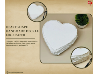 Heart Shape Handmade Deckle Edge Paper