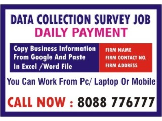 Freelancer | Freshers for Online Survey Jobs | Data Survey jobs | 6022